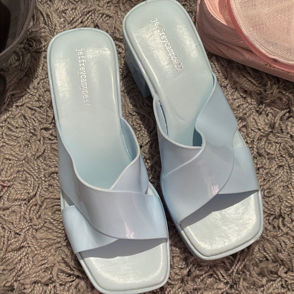 Jeffrey Campbell Sky Blue Mules